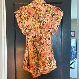 Zimmerman Golden Cuffed Romper Small